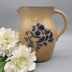 Vintage Pfaltzgraff Folk Art 36 oz Pitcher Folk Art by Pfaltzgraff Salt Glaze